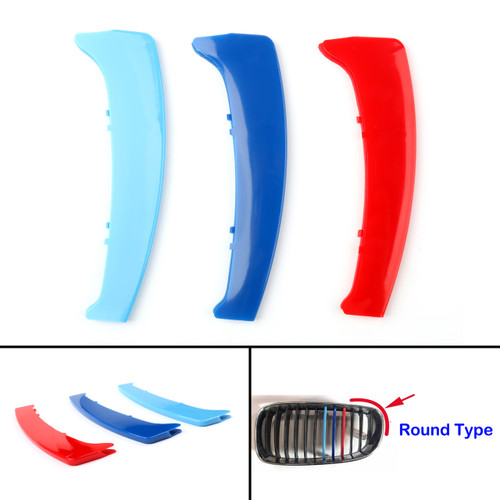 M Color Kidney Grille Bar Cover Stripe Clip Decal For BMW 1 Series E87 04-11