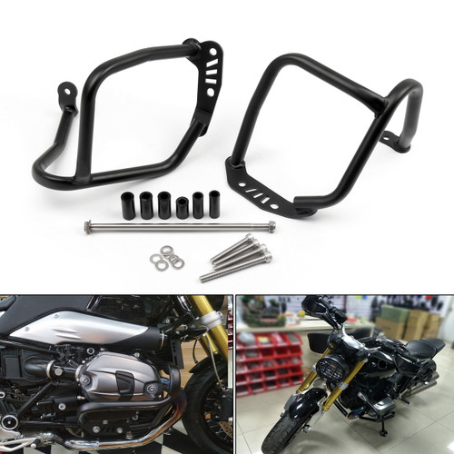 Upper Crash Bars Protection Frame BMW RnineT R1200R (2014-2016), Black Upper Crash Bars Protection Frame BMW RnineT R1200R (2014-2016), Black