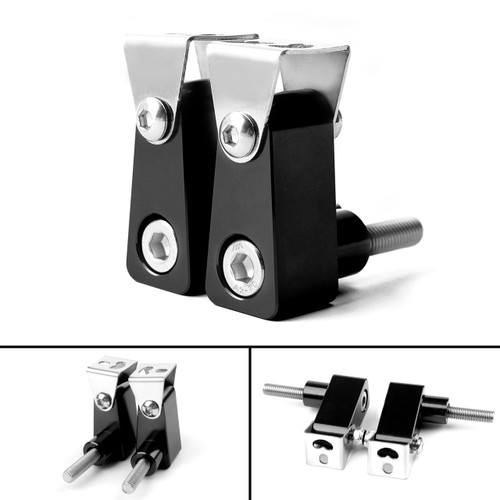 2Pcs Universal Lower Fork Mount Spotlight Holder Lights Bracket For XMAX 125/250/300 Black