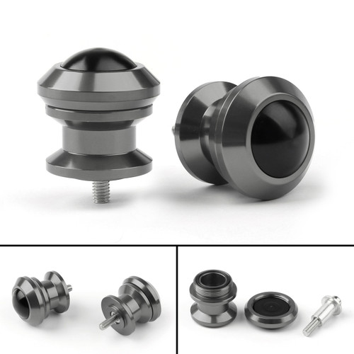 Pair 6mm Swingarm Sliders Spools For Yamaha MT01 MT09 YZF-R3 R1 MAX 530 Titanium Pair 6mm Swingarm Sliders Spools For Yamaha MT01 MT09 YZF-R3 R1 MAX 530 Titanium