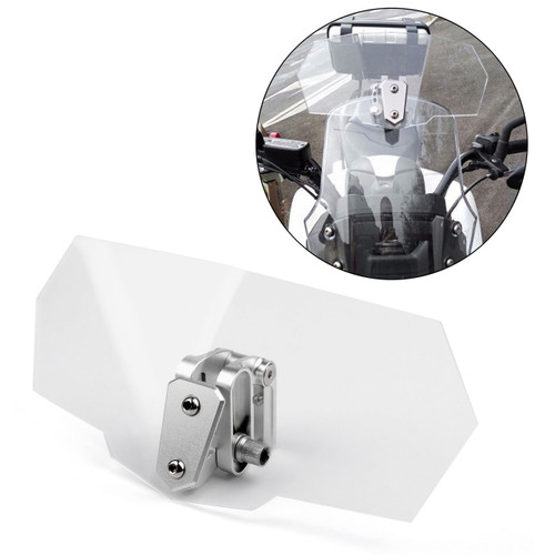 Universal Adjustable Windshield Screen Extension Deflector For Honda Yamaha Clear Universal Adjustable Windshield Screen Extension Deflector For Honda Yamaha Clear