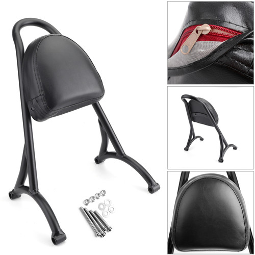 Sissy Bar Backrest w/Pad For Harley Sportster Iron Nightster 883 1200 XL Black