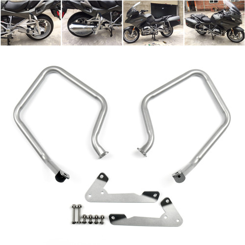 Rear Engine Guard Crash Bars Heed For BMW R1200RT 2014-2017 Silver