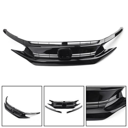 Front Hood Grill Grille Eyelid For Honda Civic 2 Door Coupe, 4 Door Sedan 2016-2018 Front Hood Grill Grille Eyelid For Honda Civic 2 Door Coupe, 4 Door Sedan 2016-2018