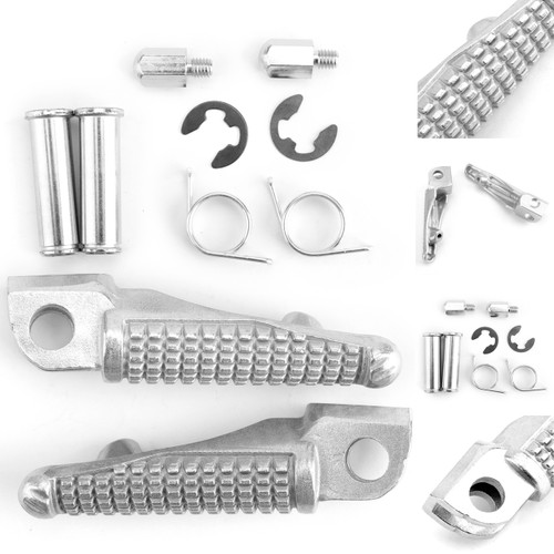 Front Foot Peg Footrest For Kawasaki ZX-10R 04-12 ZX-6R 03-11 Silver Front Foot Peg Footrest For Kawasaki ZX-10R 04-12 ZX-6R 03-11 Silver