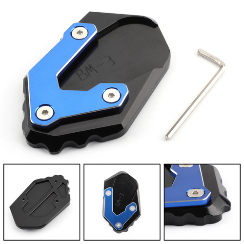 CNC Kickstand Side Stand Plate Extension Pad For BMW R1200GS LC 2017-2018 Blue CNC Kickstand Side Stand Plate Extension Pad For BMW R1200GS LC 2017-2018 Blue