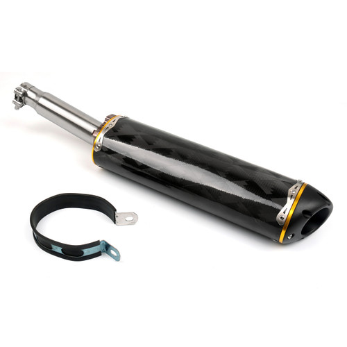 Carbon Fiber 2 Colors Exhaust Pipe Slip-On Muffler Honda NC 700 750 X/S (2012-2015) Gold Carbon Fiber 2 Colors Exhaust Pipe Slip-On Muffler Honda NC 700 750 X/S (2012-2015) Gold