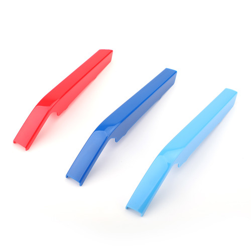 Kidney Grille M-Power Tricolor Cover Stripe Clips For BMW G20 2019 with 8 slats on grille Kidney Grille M-Power Tricolor Cover Stripe Clips For BMW G20 2019 with 8 slats on grille