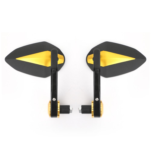 7/8" Handle Bar End Mirrors Universal Gold 7/8" Handle Bar End Mirrors Universal Gold