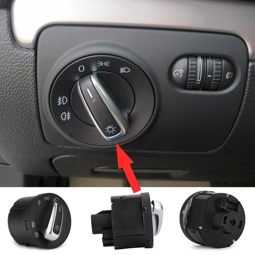 Euro Headlight Switch Contorl For Volkswagen Models From 2006-up Jetta MK5 MK6 05-13 Golf MK5 MK6 05-14 Black