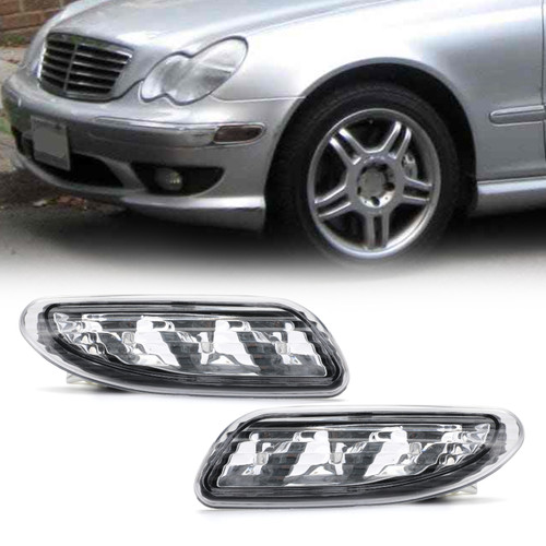 Side Marker Turn Signal Light Clear For Mercedes Benz W203 C-Class 01-07 Clear