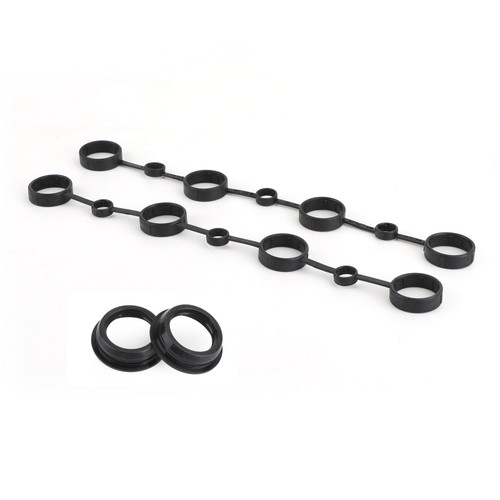 Left & Right Valve Cover Gasket Set Fit Porsche Cayenne 03-06 BLK