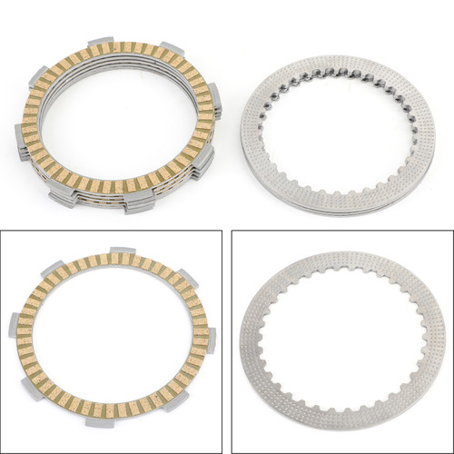 Clutch Plate Kit - Friction & Steel Plates For Kawasaki KLF185 Bayou 185 KLT160 1985 KLT185 86-87 AR125 88-91 AR125S 88-90 KMX125 86-02 KMX200 87-91