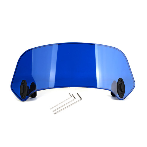 Universal Windshield Windscreen For motorcycles with windshield top width more than 26CM BLUE