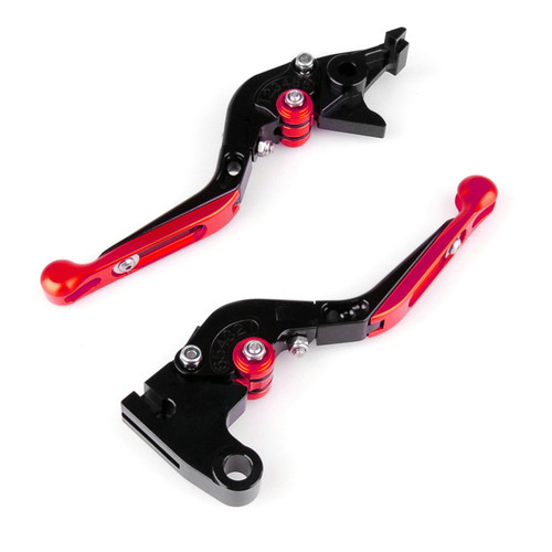 Adjustable Folding Extendable Racing Brake & Clutch Levers For VESPA GTS 300 Super RED