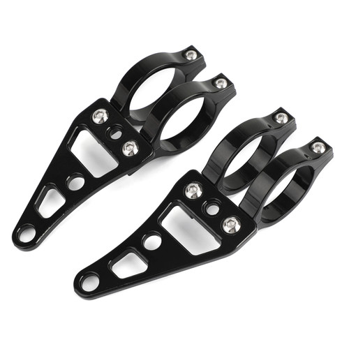 Headlight Mount Bracket Fork Universal For motorcycle with 41mm forks BLK