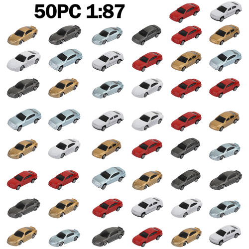 50pcs Model car 1:87 Building Train Scenery HO Scale