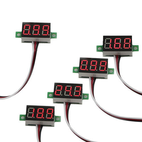 5x Mini DC 0-30V Red LED 3-Digital Display Voltage Voltmeter Panel Calibratable 5x Mini DC 0-30V Red LED 3-Digital Display Voltage Voltmeter Panel Calibratable
