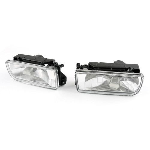 Pair Car Fog Lights Driving Spot Lamps Black Housing Fit For BMW 92-98 E36 3 Series