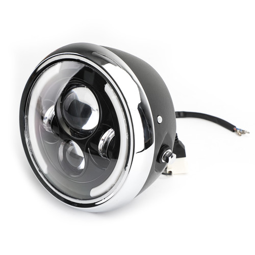 7 inches Motorcycle Headlight Round CREE LED Projector For Cafe Racer Cruiser Bobber Custom A-035 7 inches Motorcycle Headlight Round CREE LED Projector For Cafe Racer Cruiser Bobber Custom A-035