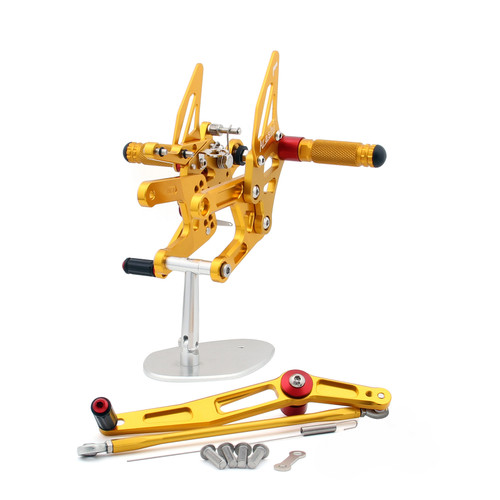 Adjustable CNC Rider Rear Set Rearsets Footrest Foot Rest Pegs Fit For Yamaha YZF-R6 2006-2016 GOLD Adjustable CNC Rider Rear Set Rearsets Footrest Foot Rest Pegs Fit For Yamaha YZF-R6 2006-2016 GOLD