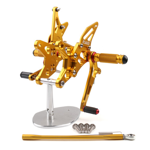 Adjustable CNC Rider Rear Set Rearsets Footrest Foot Rest Pegs Fit For Kawasaki Ninja ZX6R 2009-2020 GOLD Adjustable CNC Rider Rear Set Rearsets Footrest Foot Rest Pegs Fit For Kawasaki Ninja ZX6R 2009-2020 GOLD