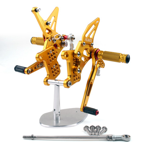 Adjustable CNC Rider Rear Set Rearsets Footrest Foot Rest Pegs Fit For Triumph Speed Triple 1050 2005-2011 GOLD