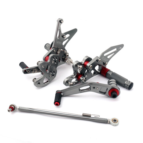 Adjustable CNC Rider Rear Set Rearsets Footrest Foot Rest Pegs Fit For Suzuki GSX-R 600 750 2011-2019 GRAY