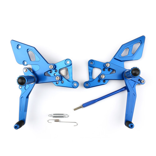 Adjustable CNC Rider Rear Set Rearsets Footrest Foot Rest Pegs Fit For Yamaha YZF R25 2014-2016 YZF R3 2015-2020 MT-03/MT-25 2015-2017 BLUE