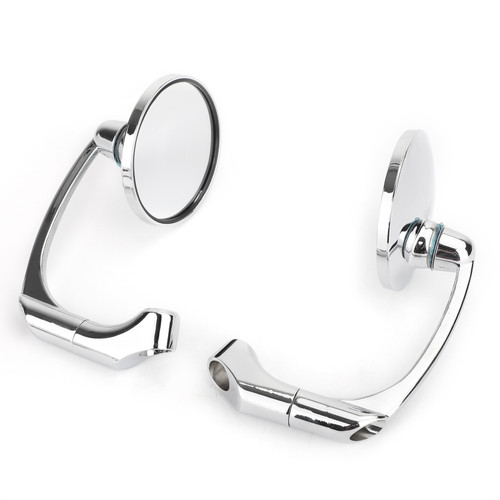 Motorcycle L-bar Retro Round Rearview Side Mirrors M8 / M10 Pair For GN/ CG Cafe Racer Chopper Cruiser Custom CHR Motorcycle L-bar Retro Round Rearview Side Mirrors M8 / M10 Pair For GN/ CG Cafe Racer Chopper Cruiser Custom CHR