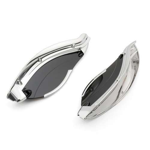 Adjustable Upper Fairing Side Wings Air Deflectors for Harley Touring Electra Glide,Street Glide and Trike Glide 14-17) Smoke Adjustable Upper Fairing Side Wings Air Deflectors for Harley Touring Electra Glide,Street Glide and Trike Glide 14-17) Smoke