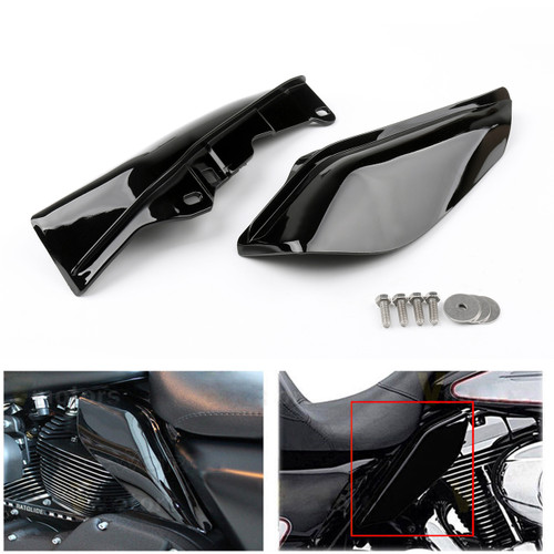 Mid-Frame Air Heat Deflector Trim Accents Shield For Harley Touring Electra Glide 09-13
