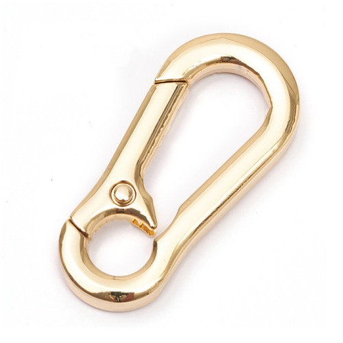 Gold Metal Spring Steel Pull keyring keychain key chain pendant Key