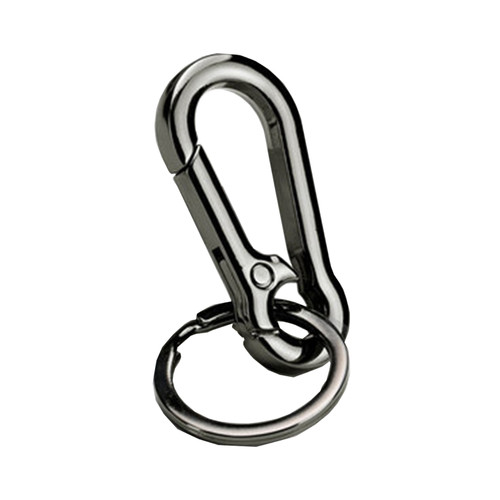 Gray Metal Spring Steel Pull keyring keychain key chain pendant Key