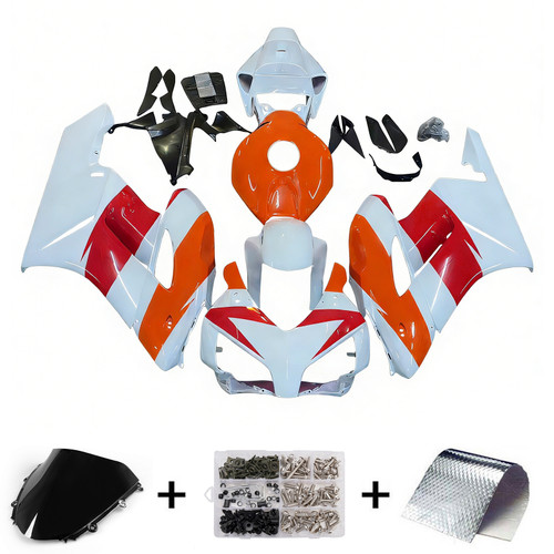 2004-2005 Honda CBR1000RR Amotopart Fairings White Orange Repsol Racing Customs Fairing