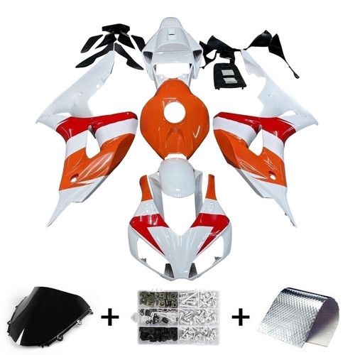 2006-2007 Honda CBR1000RR White Orange Repsol Racing Amotopart Fairings