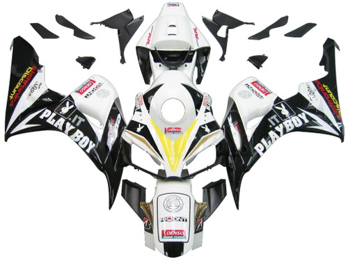 Fairings Honda CBR 1000 RR White & Black Playboy Racing (2006-2007) Fairings Honda CBR 1000 RR White & Black Playboy Racing (2006-2007)