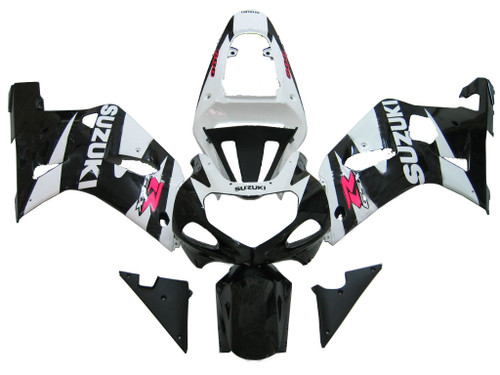 Fairings Suzuki GSXR 600 Black & White GSXR Racing  (2001-2003)