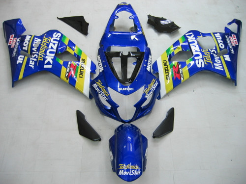 Fairings Suzuki GSXR 600 750 Blue Movistar GSXR Racing  (2004-2005)