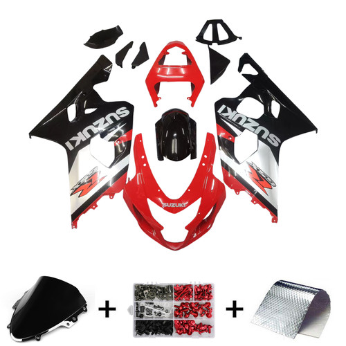 Fairings Suzuki GSXR 600 750 Red & Black GSXR Racing  (2004-2005)