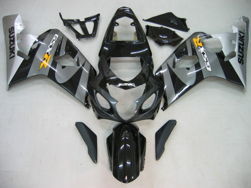 Fairings Suzuki GSXR 600 750 Black & Silver GSXR Racing  (2004-2005) Fairings Suzuki GSXR 600 750 Black & Silver GSXR Racing  (2004-2005)