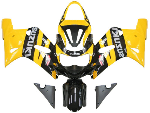 2001-2003 Suzuki GSXR 750 Amotopart Fairings Yellow & Black GSXR Racing