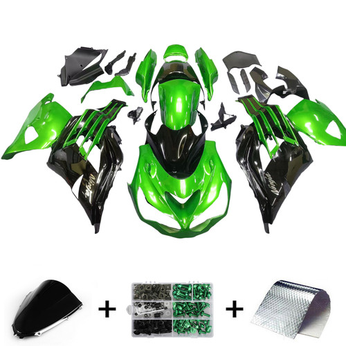 Fairings Plastics Kawasaki ZX14R Ninja Green Black Racing (2012-2021) Fairings Plastics Kawasaki ZX14R Ninja Green Black Racing (2012-2021)