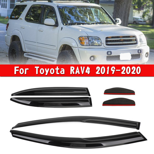 Car Window Sun Rain Guard Visors Kit 6PCS For Toyota RAV4 2019-2020