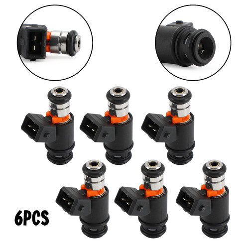 6PCS Fuel Injectors 021906031D Fit VW Golf Jetta 1999-2002 EuroVAN 97 99-00 2.8L