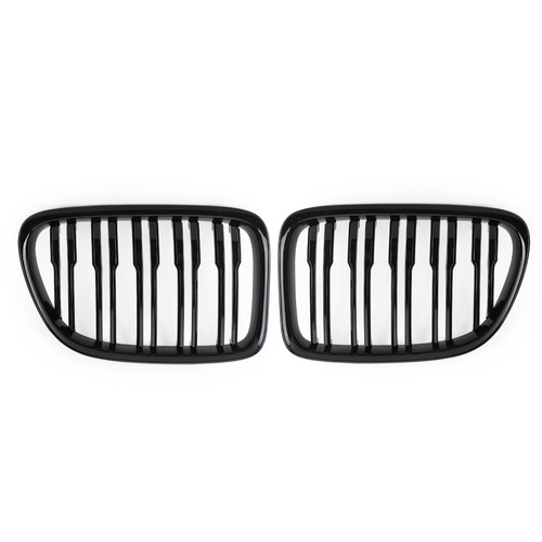 Gloss Black Dual Slats Front Hood Kidney Grill Grille Fit BMW X1 E84 2009-14 SUV Gloss Black Dual Slats Front Hood Kidney Grill Grille Fit BMW X1 E84 2009-14 SUV