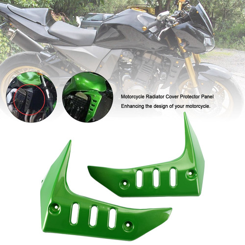 Motorcycle Radiator Cover Protector Panel For Kawasaki Z750 2004-2007 green