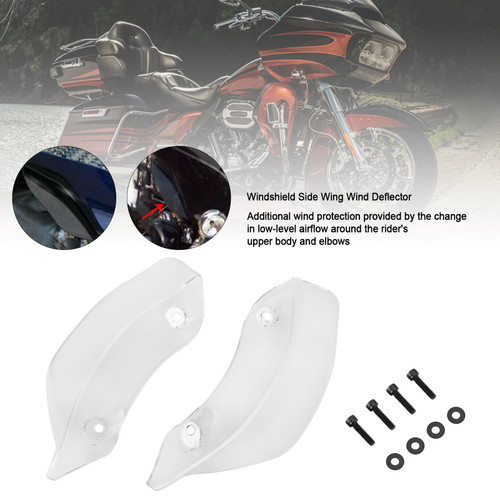 Fairing Windshield Side Wing Wind Deflector For Touring Road Glide 2015-2021 clear