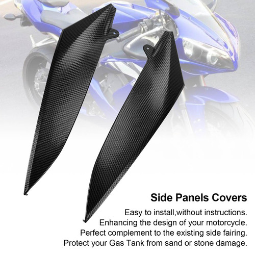 Gas Tank Side Trim Cover Panel Fairing Cowl for Yamaha YZF R1 2004-2006 Carbon