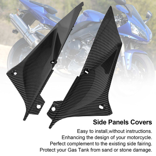 Gas Tank Side Trim Cover Panel Fairing Cowl for Yamaha YZF R1 2002-2003 Carbon